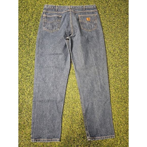 Carhartt Jeans Relaxed Fit Blue B17DST Men's 40 x 34 Dark Wash - Picture 7 of 8